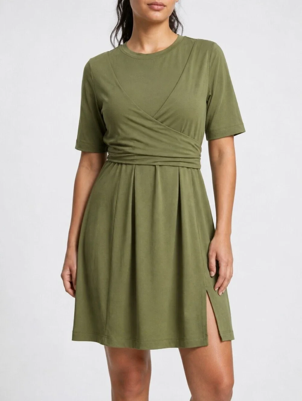 cotton wrap-front t-shirt dress lululemon Cotton Wrap-Front T-Shirt Dress